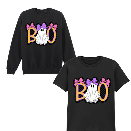 BOO halloween print top