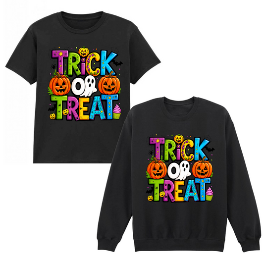 Trick or Treat halloween print top